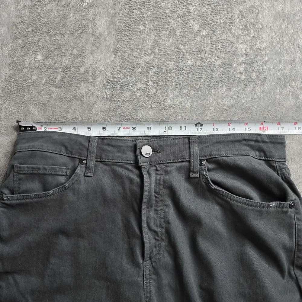 Monfrere Brando Jeans Mens 34x33 Black Stretch Twill Japanese Denim MADE IN USA
